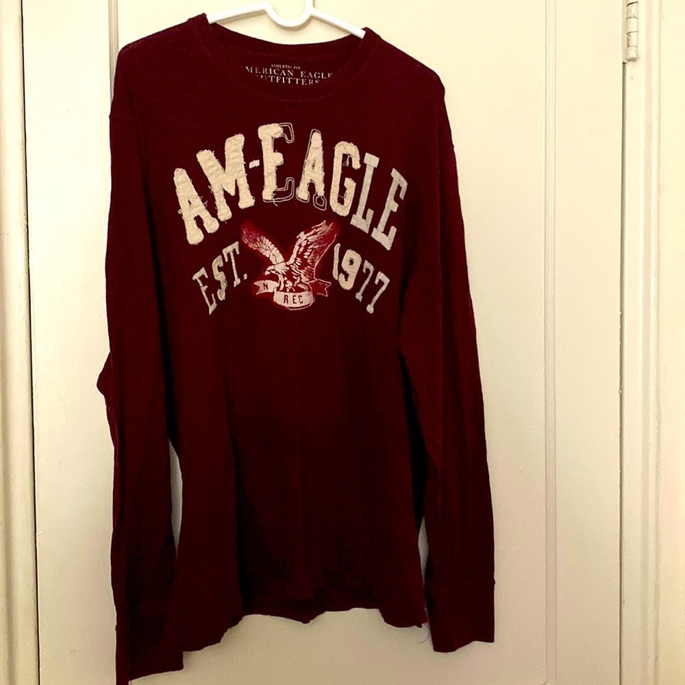 american eagle athletic fit long sleeve shirt size: XL